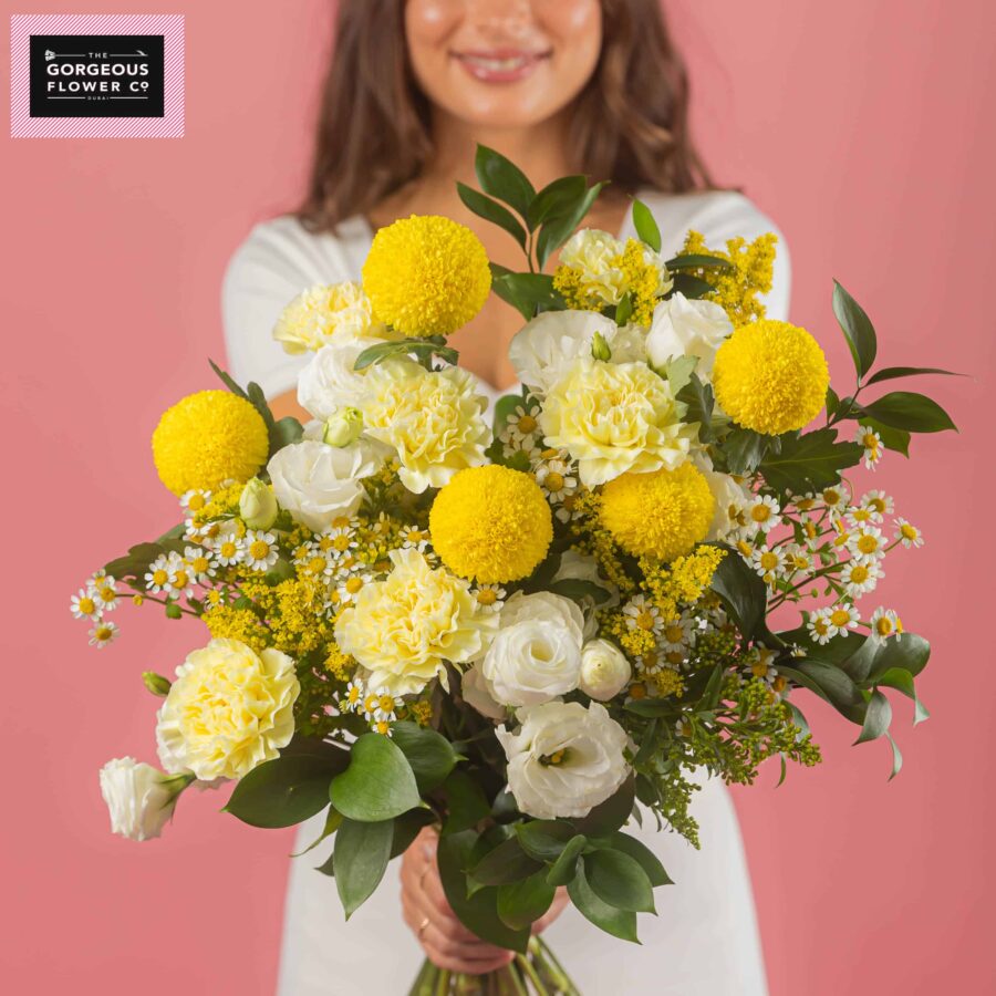 Summer Breeze with Lisianthus, Chrysanthemum, Solidago, Dianthus and Chamomile - Gorgeous