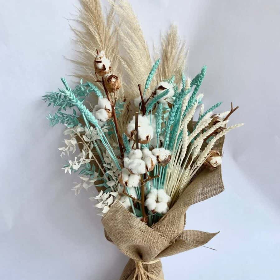 Pampas & Cotton (Teal) - Gorgeous, Teal