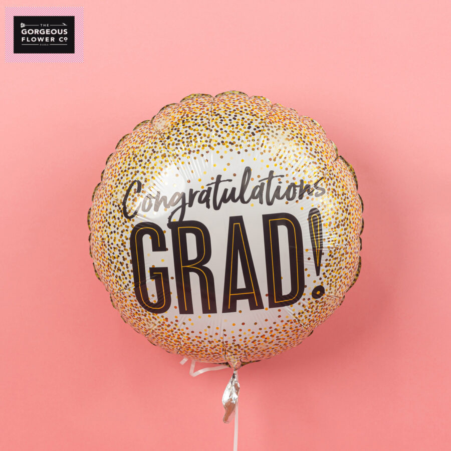 Congratulations Grad White Balloon