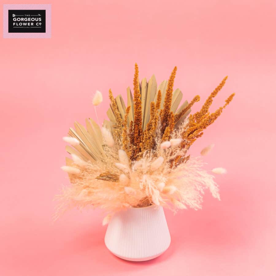 Amarantus and Bunny Tail Dried Arrangement