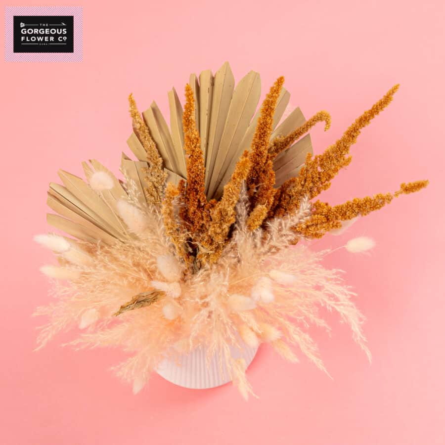 Amarantus and Bunny Tail Dried Arrangement