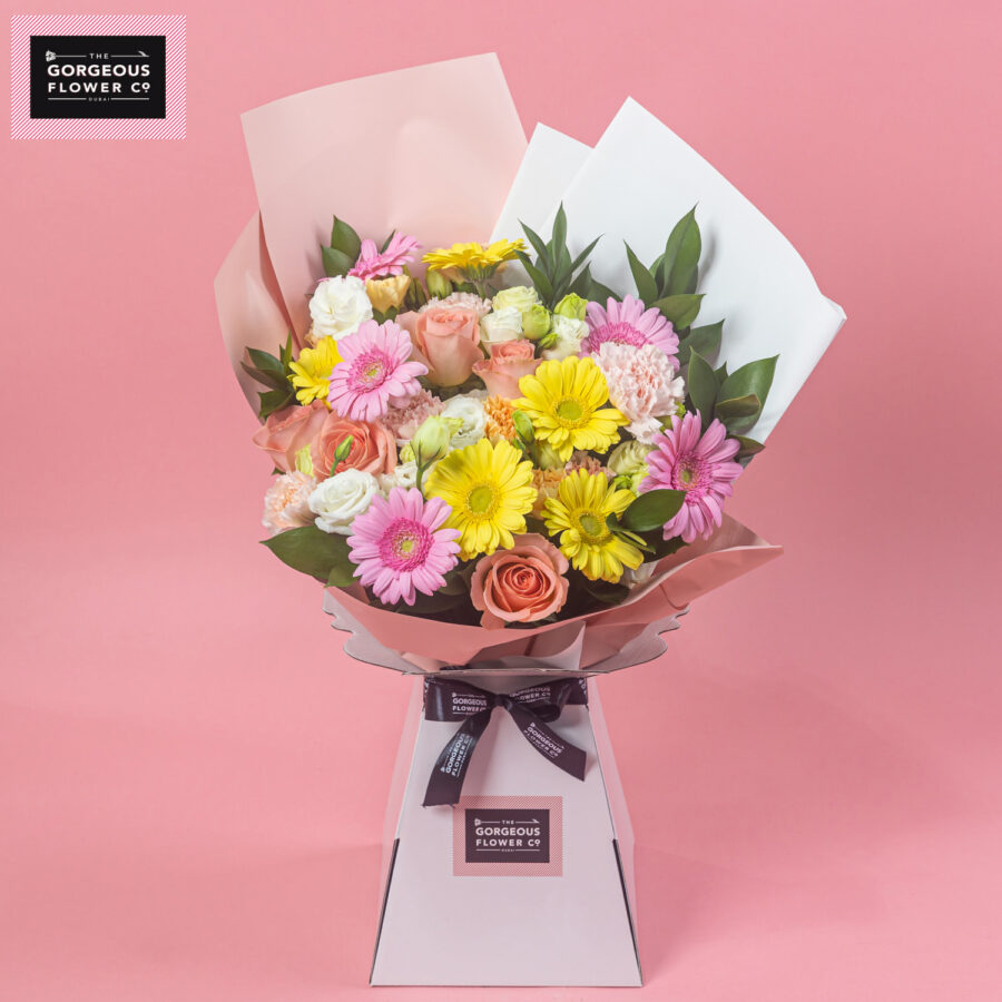 Petal Pop with Gerbera ,Roses,Carnation and Lisianthus - Gorgeous